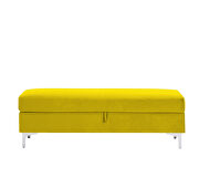 Yellow velvet upholstery leisure stool by La Spezia additional picture 2