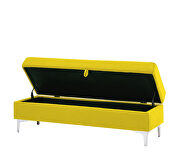 Yellow velvet upholstery leisure stool by La Spezia additional picture 3