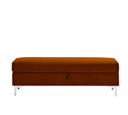 Camel velvet upholstery leisure stool by La Spezia additional picture 3