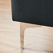 Black velvet upholstery leisure stool by La Spezia additional picture 3