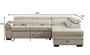White leather corner broaching sofa with storage by La Spezia additional picture 12