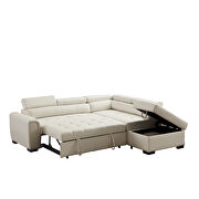 White leather corner broaching sofa with storage by La Spezia additional picture 15