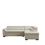 White leather corner broaching sofa with storage additional photo 3 of 14