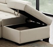 White leather corner broaching sofa with storage by La Spezia additional picture 9