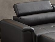 Black leather corner broaching sofa with storage by La Spezia additional picture 13