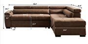 Brown suede corner broaching sofa with storage by La Spezia additional picture 16