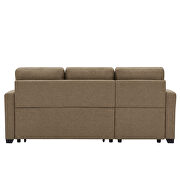 Brown linen upholstery broaching storage sofa by La Spezia additional picture 9