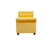 Yellow pleuche rectangular large sofa stool by La Spezia additional picture 4