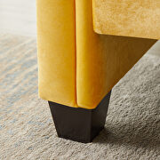 Yellow pleuche rectangular large sofa stool by La Spezia additional picture 9