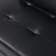 Contemporary black faux leather folding ottoman sofa bed by La Spezia additional picture 11