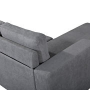Gray reversible sectional sofa set for living room with l shape chaise lounge by La Spezia additional picture 7