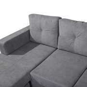 Gray reversible sectional sofa set for living room with l shape chaise lounge by La Spezia additional picture 8