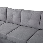 Gray reversible sectional sofa set for living room with l shape chaise lounge by La Spezia additional picture 9