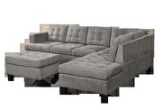 Gray soft microfiber sectional sofa by La Spezia additional picture 11