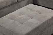 Gray soft microfiber sectional sofa additional photo 5 of 11