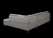 Gray soft microfiber sectional sofa by La Spezia additional picture 6