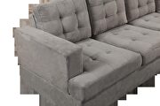 Gray soft microfiber sectional sofa by La Spezia additional picture 9