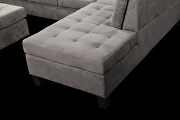 Gray soft microfiber sectional sofa by La Spezia additional picture 10
