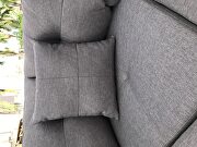 Dark gray sectional sofa set for living room with left hand chaise lounge and storage ottoman additional photo 3 of 16