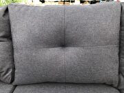 Dark gray sectional sofa set for living room with left hand chaise lounge and storage ottoman additional photo 4 of 16