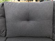 Dark gray sectional sofa set for living room with right hand chaise lounge and storage ottoman additional photo 5 of 6