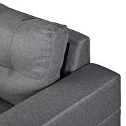 Gray reversible sectional sofa set for living room with l shape chaise lounge additional photo 2 of 12
