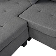 Gray reversible sectional sofa set for living room with l shape chaise lounge by La Spezia additional picture 3