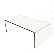 Tempered clear glass coffee table for living room by La Spezia additional picture 2