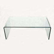Tempered clear glass coffee table for living room by La Spezia additional picture 3
