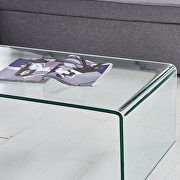 Tempered clear glass coffee table for living room by La Spezia additional picture 7