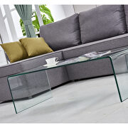 Tempered clear glass coffee table for living room by La Spezia additional picture 8