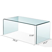 Tempered clear glass coffee table for living room by La Spezia additional picture 9