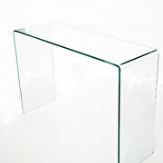 Transparent tempered glass console table with rounded edges desks, sofa table by La Spezia additional picture 3