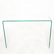 Transparent tempered glass console table with rounded edges desks, sofa table by La Spezia additional picture 6
