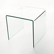 Tempered glass end table small coffee table by La Spezia additional picture 2