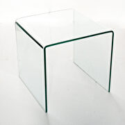 Tempered glass end table small coffee table by La Spezia additional picture 3