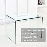 Tempered glass end table small coffee table by La Spezia additional picture 5