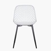 White color set of 2 dining plastic chairs for dining room by La Spezia additional picture 14