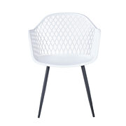 White color set of 2 dining plastic chairs for dining room by La Spezia additional picture 6