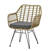 Modern rattan coffee chair table set 3 pcs, outdoor furniture rattan chair by La Spezia additional picture 2