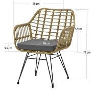 Modern rattan coffee chair table set 3 pcs, outdoor furniture rattan chair by La Spezia additional picture 19
