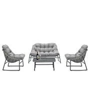 Classic rattan sofa set outdoor indoor garden patio furniture 4 pcs by La Spezia additional picture 6