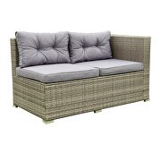 4 piece patio sectional wicker rattan outdoor furniture sofa set by La Spezia additional picture 2