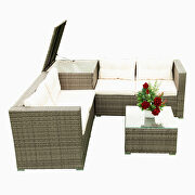 4 piece patio sectional wicker rattan outdoor furniture sofa set by La Spezia additional picture 13