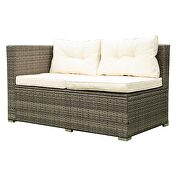 4 piece patio sectional wicker rattan outdoor furniture sofa set by La Spezia additional picture 7