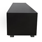 Black TV stand for 70 inch tv stands, media console entertainment center television table by La Spezia additional picture 12