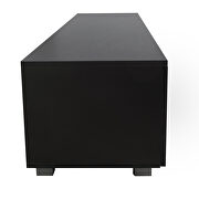 Black TV stand for 70 inch tv stands, media console entertainment center television table by La Spezia additional picture 3