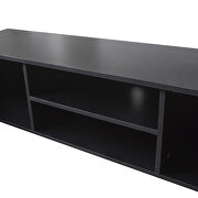 Black TV stand for 70 inch tv stands, media console entertainment center television table by La Spezia additional picture 6