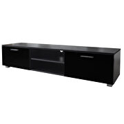 Black TV stand for 70 inch tv stands, media console entertainment center television table by La Spezia additional picture 8