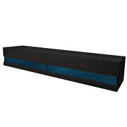180 wall mounted floating 80 TV stand with 20 color leds, black by La Spezia additional picture 2